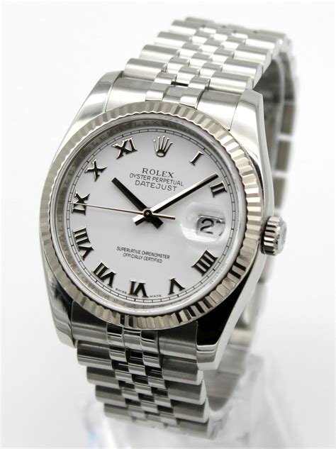 white rolex dial|Rolex white roman dial name.